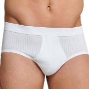 Schiesser 2P Sport Briefs With Fly Hvit bomull Medium Herre