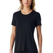 Schiesser Women Mix and Relax T-Shirt Svart bomull 40 Dame