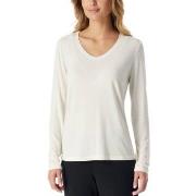 Schiesser Women Mix and Relax V-neck Long Sleeve Benhvit modal 42 Dame