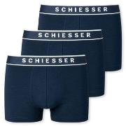 Schiesser 3P Organic Cotton Boxer Briefs 3XL-4XL Mørkblå bomull 4XL He...