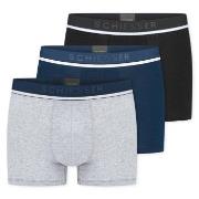 Schiesser 3P Organic Cotton Woven Boxer Brief Mørkblå bomull Small Her...