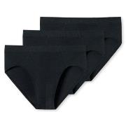 Schiesser 3P Supermini Organic Cotton Briefs Svart bomull Large Herre
