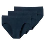 Schiesser 3P Supermini Organic Cotton Briefs Mørkblå bomull Large Herr...
