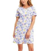 Calida Coastal Dreams Sleepshirt Hvit/Blå bomull Small Dame