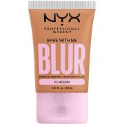 NYX Professional Makeup Bare With Me Blur Tint Foundation MEDIUM 10 - ...