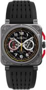 Bell & Ross Herreklokke BR-03-94-RS18 Br 03-94 Sort/Gummi