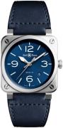 Bell & Ross Herreklokke BR-03-92-BLUE-STEEL Instruments Blå/Lær