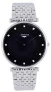 Longines Herreklokke L4.766.4.58.6 Grande Classique Sort/Stål Ø37 mm