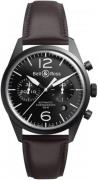 Bell & Ross Herreklokke BRV126-BL-CA-SCA BR 126 Sort/Lær Ø41 mm