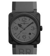 Bell & Ross Herreklokke BR0392-COMMANDO-CE BR 03-92 Grå/Gummi