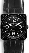 Bell & Ross Herreklokke BR0392-CER-BLP-SCR BR 03-92 Sort/Lær