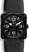 Bell & Ross Herreklokke BR0392-CER-BLP-SRB BR 03-92 Sort/Gummi