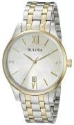 Bulova Dameklokke 98P149 Bracelet Sølvfarget/Gulltonet stål Ø36 mm