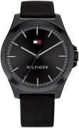 Tommy Hilfiger Herreklokke 1791715 Sort/Lær Ø42 mm