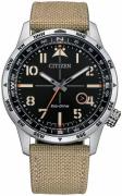 Citizen Herreklokke BM7550-10E Sort/Lær Ø43 mm