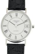 Longines Dameklokke L4.322.4.11.2 Presences Hvit/Lær Ø30 mm