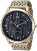 Tommy Hilfiger Herreklokke 1710386 Sort/Gulltonet stål Ø44 mm