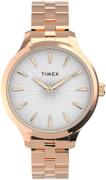 Timex Dameklokke TW2V06300 Peyton Hvit/Rose-gulltonet stål Ø36 mm