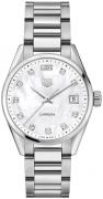 TAG Heuer Dameklokke WBK1318.BA0652 Carrera Lady Hvit/Stål Ø36 mm