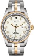 Tudor Dameklokke M53023-0066 Glamour Date Hvit/18 karat gult gull