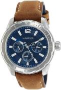 Nautica Herreklokke NAPSTL001 Blå/Lær Ø48 mm