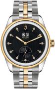 Tudor Herreklokke M57103-0004 Glamour Double Date Sort/Gulltonet