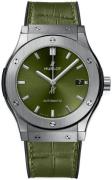 Hublot Herreklokke 511.NX.8970.LR Classic Fusion Grønn/Gummi Ø45 mm