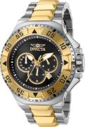 Invicta Herreklokke 43649 Excursion Sort/Gulltonet stål Ø50 mm