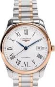 Longines Herreklokke L2.793.5.11.7 Master Hvit/18 karat rosé gull