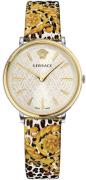 Versace Dameklokke VBP120017 V Circle Sølvfarget/Lær Ø36 mm