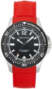 Nautica Herreklokke NAPMAU003 Sort/Gummi Ø44 mm