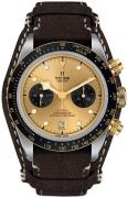 Tudor M79363N-0008 Black Bay Chrono Champagnefarget/Lær Ø41 mm