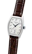 Longines Dameklokke L2.142.4.73.4 Evidenza Sølvfarget/Lær Ø26 mm