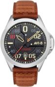 AVI-8 Herreklokke AV-4086-01 P-51 Mustang Sort/Lær Ø43 mm