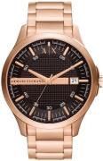 Armani Exchange Herreklokke AX2449 Hampton Brun/Rose-gulltonet stål