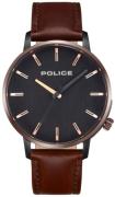 Police Herreklokke PL15923JSBBZ2 Sort/Lær Ø42 mm