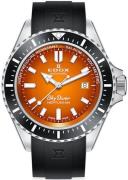 Edox Herreklokke 80120-3NCA-ODN Skydiver Orange/Gummi Ø44 mm