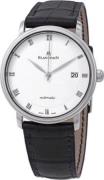 Blancpain Herreklokke 6223-1127-55A Villeret Ultraflach Hvit/Lær