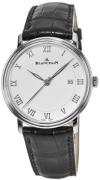 Blancpain Herreklokke 6651-1127-55B Villeret Ultraflach Hvit/Lær