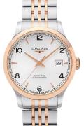 Longines Herreklokke L2.820.5.76.7 Record Sølvfarget/18 karat rosé