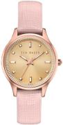 Ted Baker Dameklokke 10030743 Zoe Rosegullfarget/Lær Ø32 mm