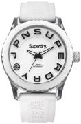 Superdry Dameklokke SYL146W Classic Hvit/Gummi Ø39 mm