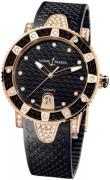 Ulysse Nardin Dameklokke 8106-101EC-3C-12 Ladies Diver Sort/Gummi