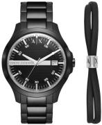 Armani Exchange Herreklokke AX7134SET Hampton Sort/Stål Ø46 mm