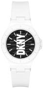 DKNY Dameklokke NY6657 Chambers Sort/Gummi Ø36 mm