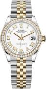 Rolex Dameklokke 278383RBR-0002 Datejust 31 Hvit/18 karat gult gull