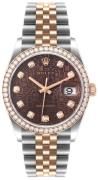 Rolex Dameklokke 126281RBR-0013 Datejust 36 Brun/18 karat rosé gull