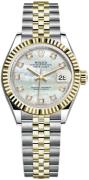 Rolex Dameklokke 279173-0013 Lady-Datejust 28 Hvit/18 karat gult gull