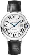 Cartier WSBB0028 Ballon Bleu De Sølvfarget/Lær Ø36 mm