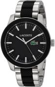 Lacoste Herreklokke 2010890 Sort/Gummi Ø43 mm